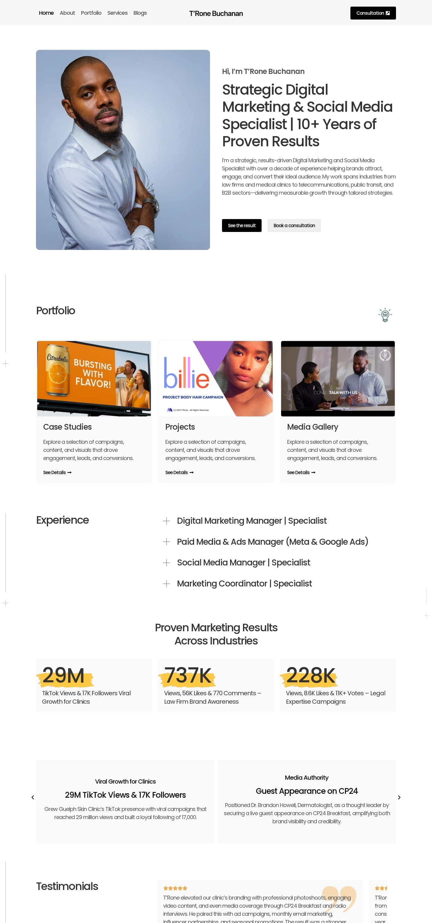 360 Advanced Digital Marketing homepage, full length