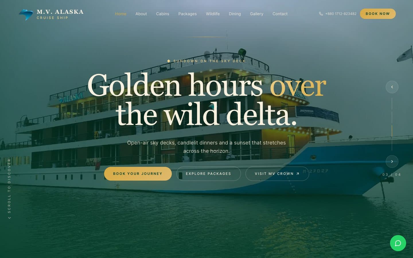 MV Alaska Cruise Ship homepage
