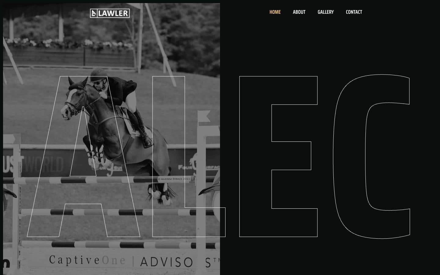 Alec Lawler website — desktop homepage