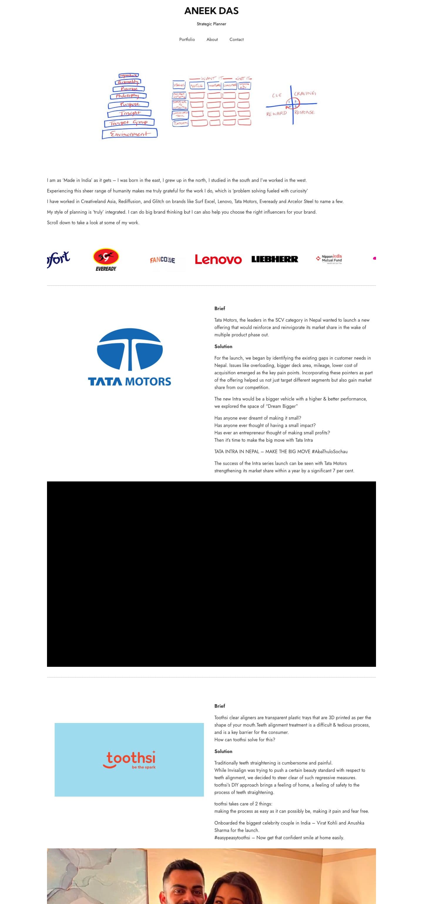 Aneek Das homepage, full length