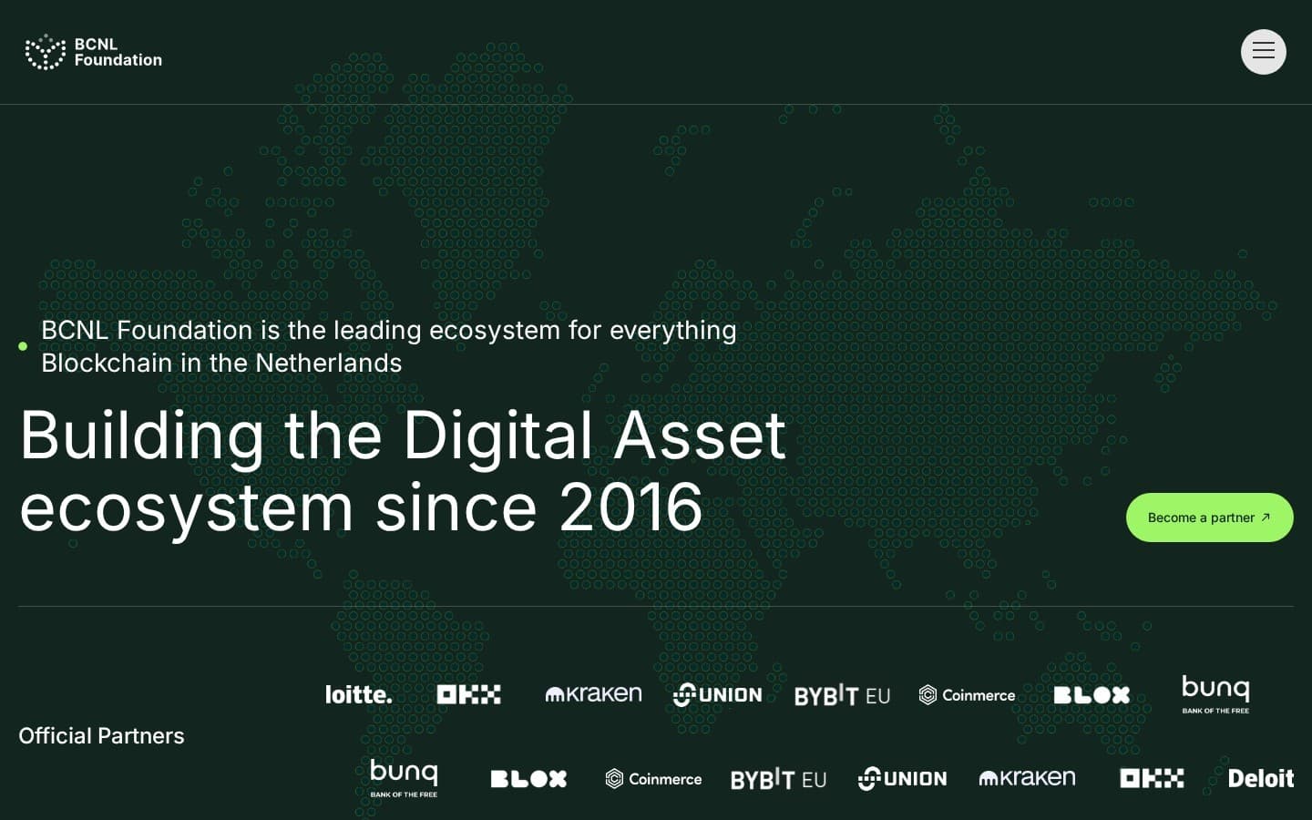 BCNL Foundation website — desktop homepage