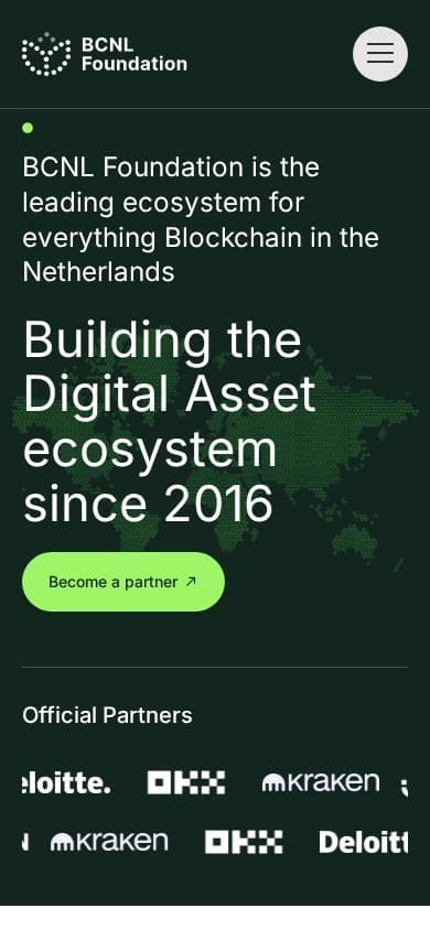 BCNL Foundation homepage on mobile