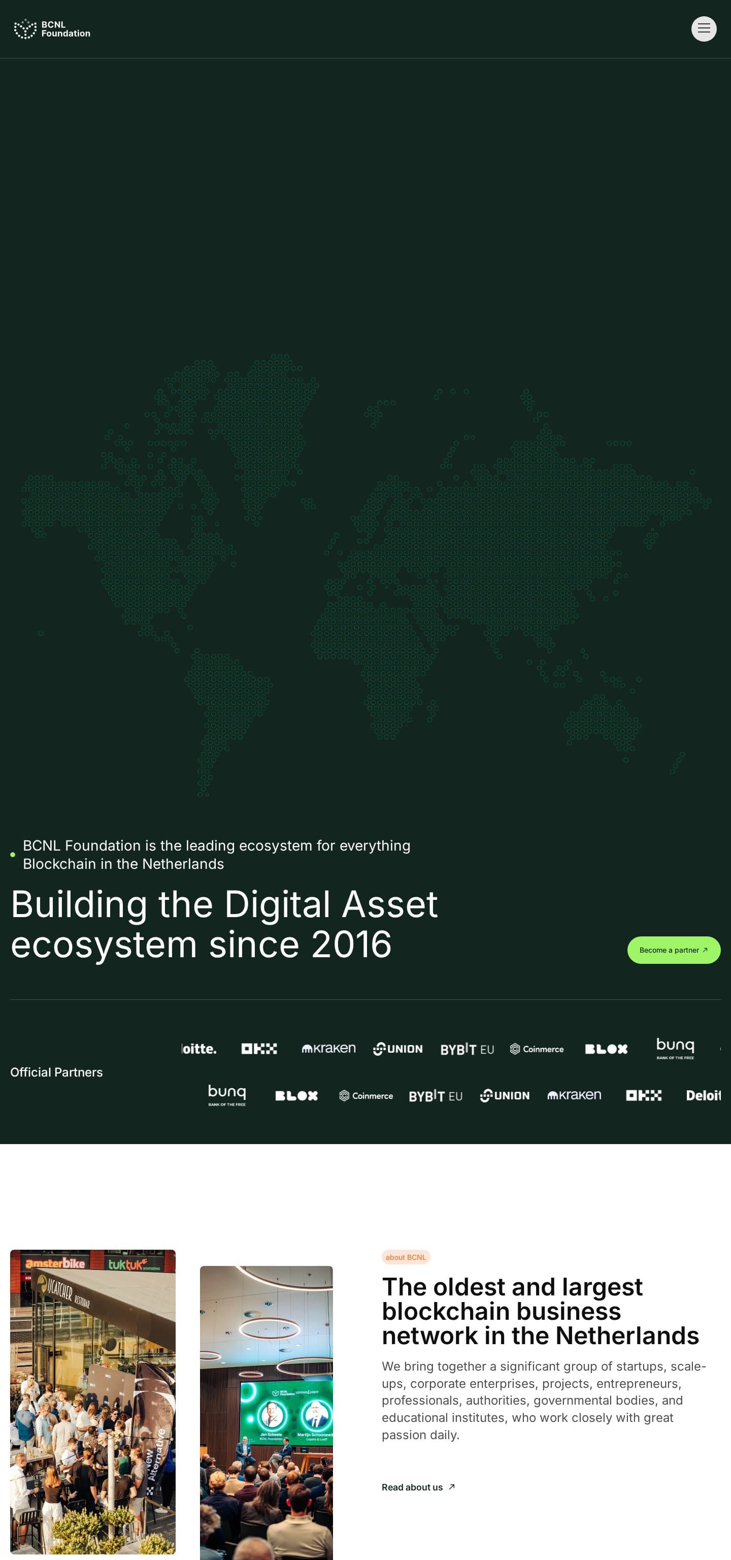 BCNL Foundation homepage, full length