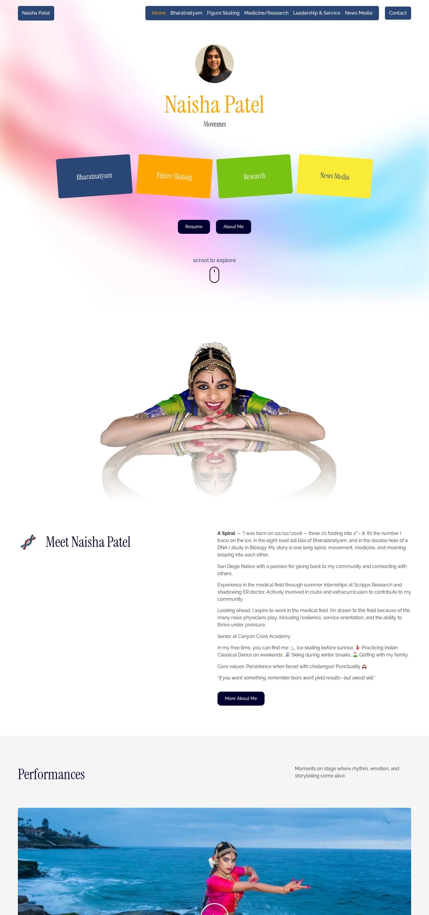 Naisha Patel homepage, full length